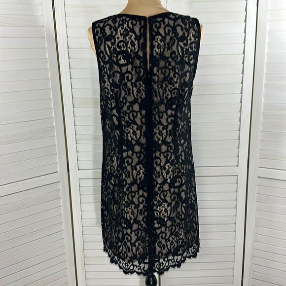 Loft Black Cocktail Dress Size 12 Lace Sleeveless NWOT - Picture 6 of 16